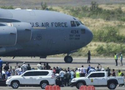هواپیمای کمک های آمریکا در مرز ونزوئلا به زمین نشست